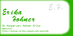 erika hohner business card